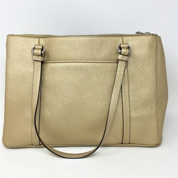 Coach Gold Jordan Handbag Saffiano Leather - Picture 4 of 8